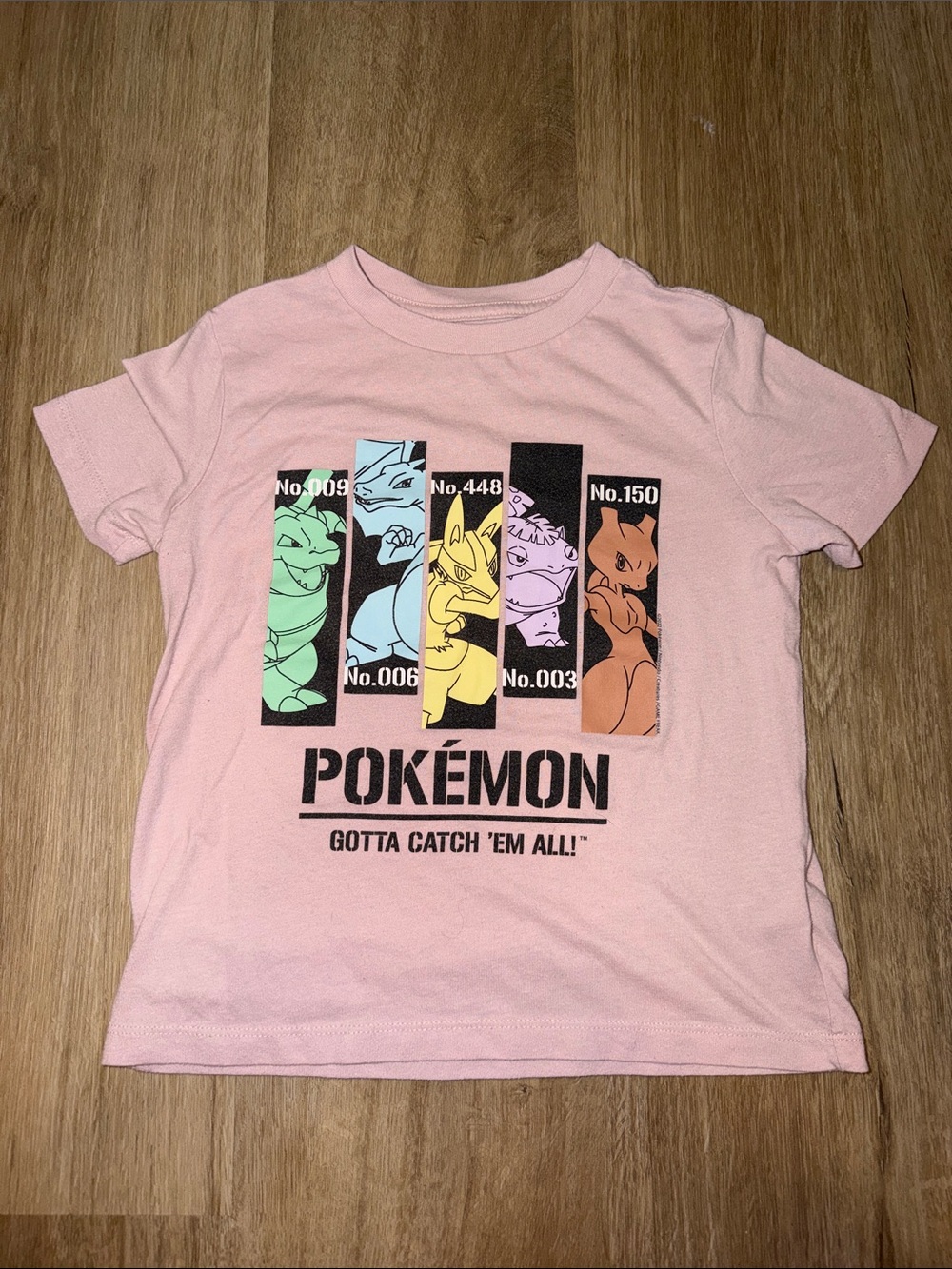 Old Navy Pink Pokémon Graphic Tee with Multicolor Panels